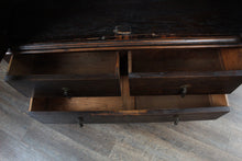 Load image into Gallery viewer, English Oak Leaded Glass Bookcase c.1910