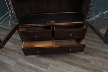 Load image into Gallery viewer, English Oak Leaded Glass Bookcase c.1910