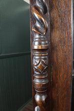 Load image into Gallery viewer, English Oak Leaded Glass Bookcase c.1910