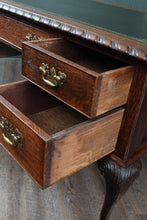 Load image into Gallery viewer, English Oak Leather Top Desk c.1900