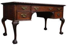 Load image into Gallery viewer, English Oak Leather Top Desk c.1900