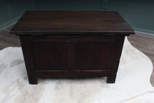 Load image into Gallery viewer, English Oak Linen Fold Bedding Box c.1930