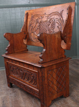 Load image into Gallery viewer, English Oak Monks Bench c.1900