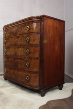 Load image into Gallery viewer, English Regency Flame Mahogany Chest c.1780