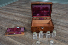Load image into Gallery viewer, English Victorian Burl Walnut Gentlemans Vanity Box c.1880