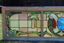 Load image into Gallery viewer, English Victorian Handpainted Stained Glass Window c.1880