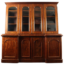 Load image into Gallery viewer, English Walnut Bookcase over Cupboard c.1900