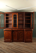 Load image into Gallery viewer, English Walnut Bookcase over Cupboard c.1900