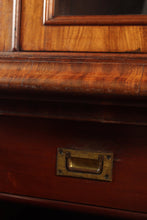 Load image into Gallery viewer, English Walnut Bookcase over Cupboard c.1900