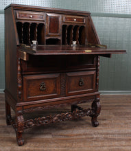 Load image into Gallery viewer, English Walnut Fall Front Desk c.1900