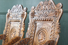 Load image into Gallery viewer, Fantastic English Oak Wainscot Chairs Pair c.1810