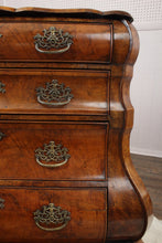 Load image into Gallery viewer, French Burl Walnut 18th Century Bombe Chest