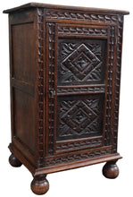 Load image into Gallery viewer, French Carved Oak Bedside Cabinet c.1900