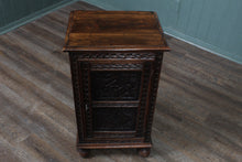 Load image into Gallery viewer, French Carved Oak Bedside Cabinet c.1900