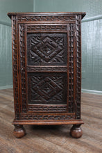 Load image into Gallery viewer, French Carved Oak Bedside Cabinet c.1900