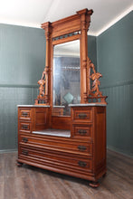 Load image into Gallery viewer, French Carved Walnut Dresser c.1880