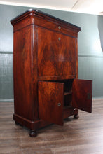 Load image into Gallery viewer, French Flame Mahogany Louis Philippe Secretaire c.1840