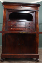 Load image into Gallery viewer, French Flame Mahogany Louis Philippe Secretaire c.1840