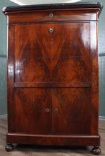 Load image into Gallery viewer, French Flame Mahogany Louis Philippe Secretaire c.1840