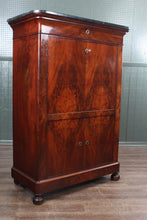Load image into Gallery viewer, French Flame Mahogany Louis Philippe Secretaire c.1840