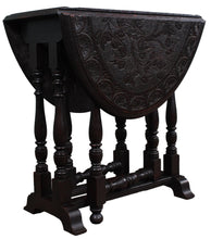 Load image into Gallery viewer, French Handcarved Dropleaf Table c.1900