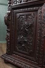 Load image into Gallery viewer, French Handcarved Oak Cabinet c.1890