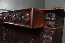 Load image into Gallery viewer, French Handcarved Oak Cabinet c.1890
