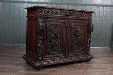Load image into Gallery viewer, French Handcarved Oak Cabinet c.1890