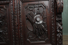 Load image into Gallery viewer, French Handcarved Oak Cabinet c.1890