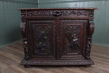 Load image into Gallery viewer, French Handcarved Oak Cabinet c.1890