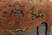 Load image into Gallery viewer, French Inlaid Marble Top Bombe Chest c.1900