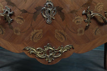 Load image into Gallery viewer, French Inlaid Marble Top Bombe Chest c.1900