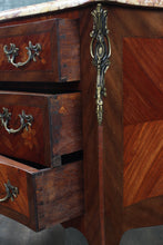 Load image into Gallery viewer, French Inlaid Marble Top Commode