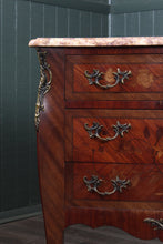 Load image into Gallery viewer, French Inlaid Marble Top Commode