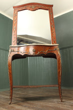 Load image into Gallery viewer, French Louis XV Style Marble-Top Console Table with Mirror c.1930