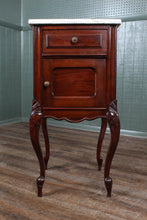 Load image into Gallery viewer, French Mahogany Marble Topped Chevet c.1880