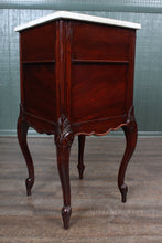 Load image into Gallery viewer, French Mahogany Marble Topped Chevet c.1880