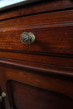 Load image into Gallery viewer, French Mahogany Marble Topped Chevet c.1880