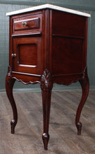 Load image into Gallery viewer, French Mahogany Marble Topped Chevet c.1880