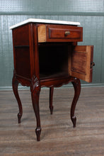 Load image into Gallery viewer, French Mahogany Marble Topped Chevet c.1880