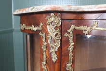 Load image into Gallery viewer, French Marble Top Display with Intricate Brass Ormolu c.1900
