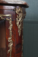 Load image into Gallery viewer, French Marble Top Display with Intricate Brass Ormolu c.1900