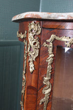 Load image into Gallery viewer, French Marble Top Display with Intricate Brass Ormolu c.1900