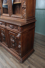 Load image into Gallery viewer, French Oak Bookcase over Cupboard c1880