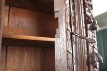 Load image into Gallery viewer, French Oak Bookcase over Cupboard c1880