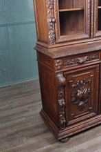 Load image into Gallery viewer, French Oak Bookcase over Cupboard c1880