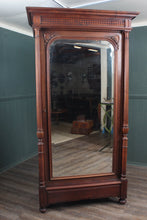 Load image into Gallery viewer, French Walnut Armoire with Beveled Mirror circa 1890