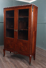 Load image into Gallery viewer, French Walnut Inlaid Marble Topped Cabinet c.1890