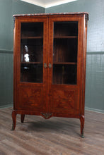 Load image into Gallery viewer, French Walnut Inlaid Marble Topped Cabinet c.1890