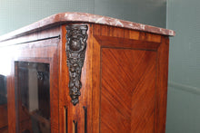 Load image into Gallery viewer, French Walnut Inlaid Marble Topped Cabinet c.1890